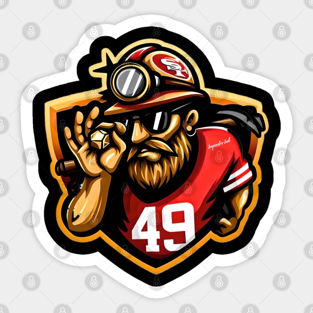 49ers Fan Art Sticker by HELLAHIGH TEEZ